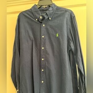 Ralph Lauren long sleeve button down - gray - large